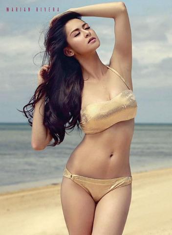 models Marian Rivera 18 years denuded photoshoot in public