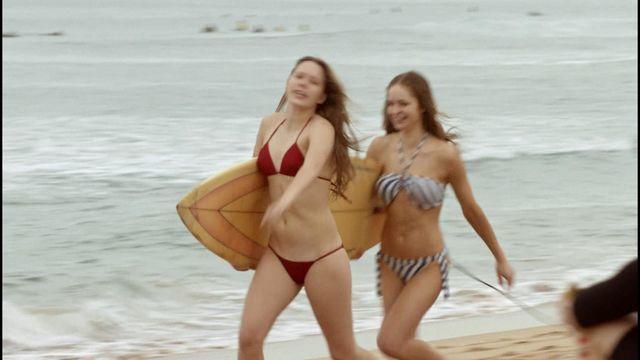 actress Brenna Harding teen obscene art beach