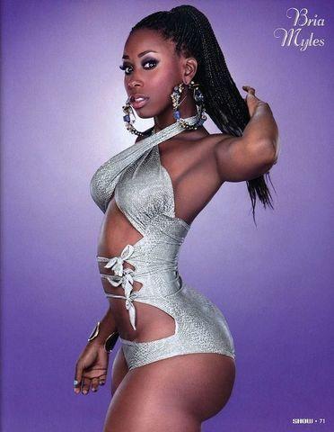 models Bria Myles 21 years Without brassiere photos beach