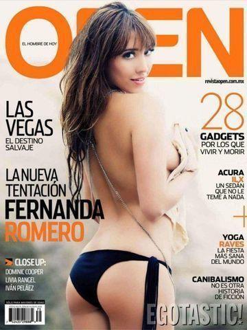 celebritie Fernanda Romero 24 years indecent foto in public