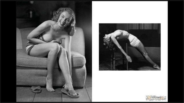 celebritie Marilyn Monroe 2015 naked photoshoot in the club