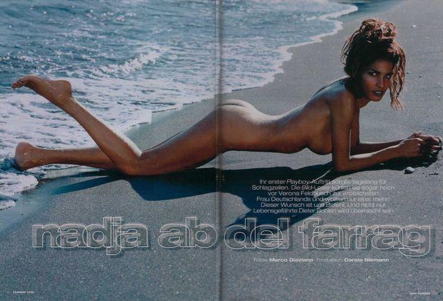 celebritie Nadja Abd el Farrag 21 years nude photoshoot in public