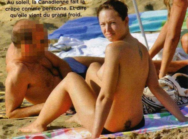 celebritie Natasha St-Pier 25 years tits pics beach