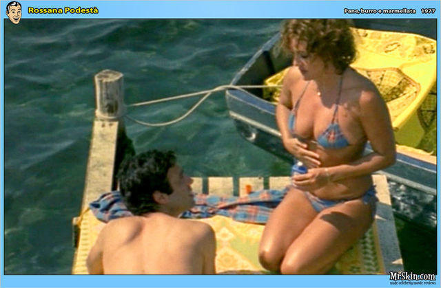 celebritie Rossana Podestà 24 years bosom snapshot beach