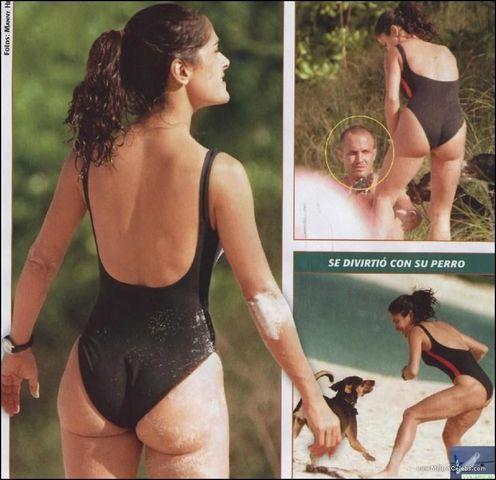 models Salma Hayek 19 years swimsuit pics home