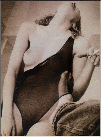actress Sharon Stone 21 years indecent art beach