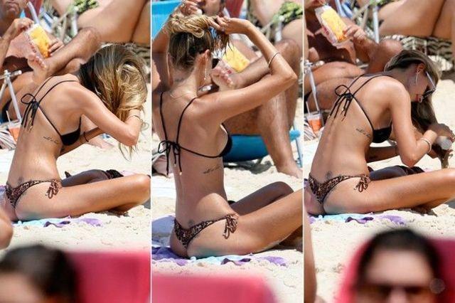 celebritie Yasmin Brunet 22 years sensual pics beach