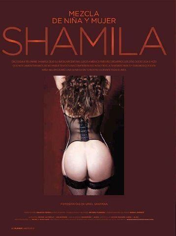 models Shamila 21 years Without camisole art in public