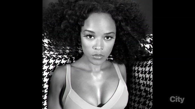 models Serayah McNeill 21 years sensuous picture home