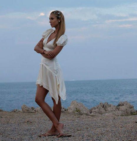 actress Aleksandra Melnichenko 2015 Without brassiere photography beach