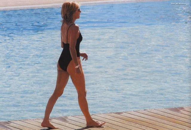 actress Claire Chazal 2015 in one's birthday suit photo beach