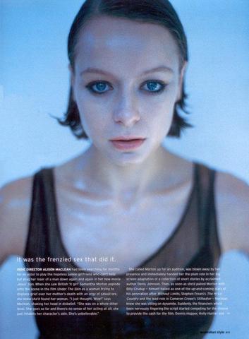 models Samantha Morton 20 years in one's skin picture in public