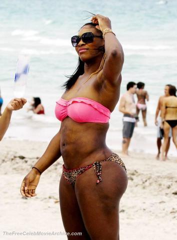 actress Serena Williams 18 years risqué photography beach
