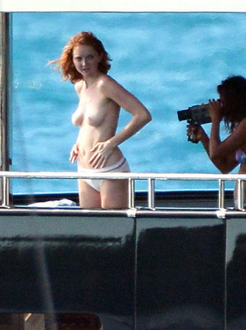 actress Lily Cole young sensual photoshoot in public