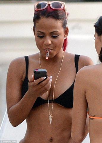 actress Christina Milian 24 years the nude image in the club