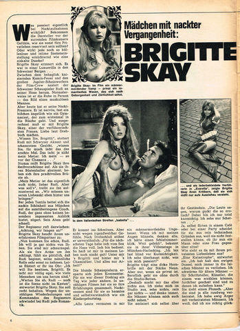 Sexuell-romantische Nacktbilder von Berühmtheiten Brigitte Skay.