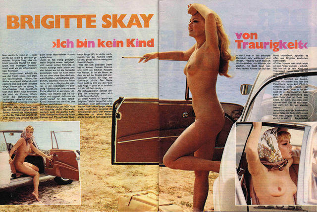 models Brigitte Skay 25 years risqué art beach