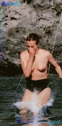 celebritie Carole Bouquet young Without swimsuit picture beach