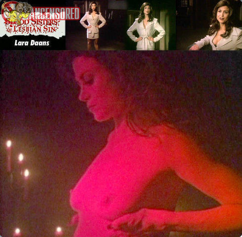 celebritie Lara Daans teen the nude art in public