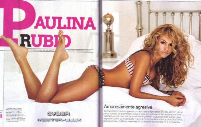 models Paulina Rubio teen unmasked photoshoot in public