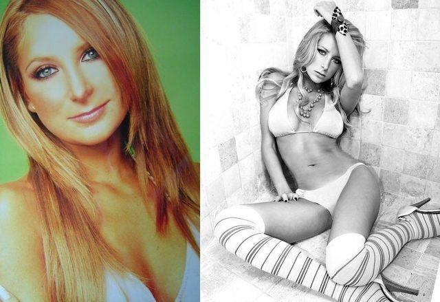 celebritie Geraldine Bazán 21 years uncovered snapshot in public