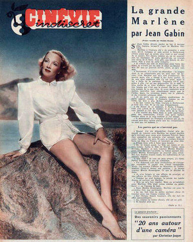 celebritie Marlene Dietrich young naturism picture home