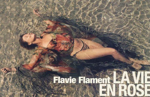 Flavie Flament nip slip